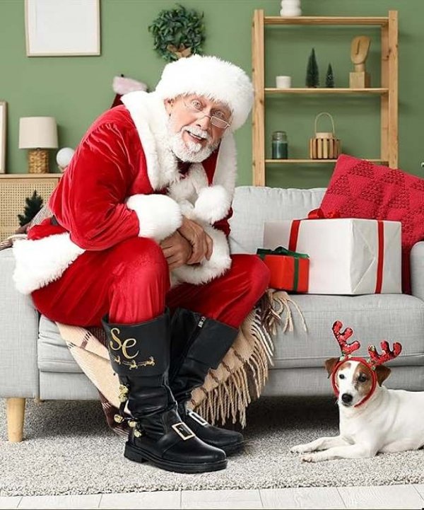 Santa boots – side zipper and non-slip sole