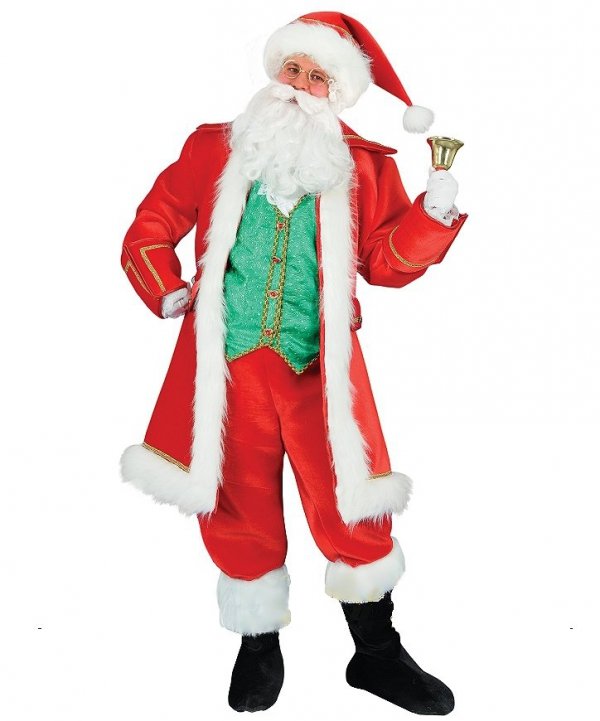 Profesjonalny strój Świętego Mikołaja - Św. Mikołaj Deluxe z dzwonkiem