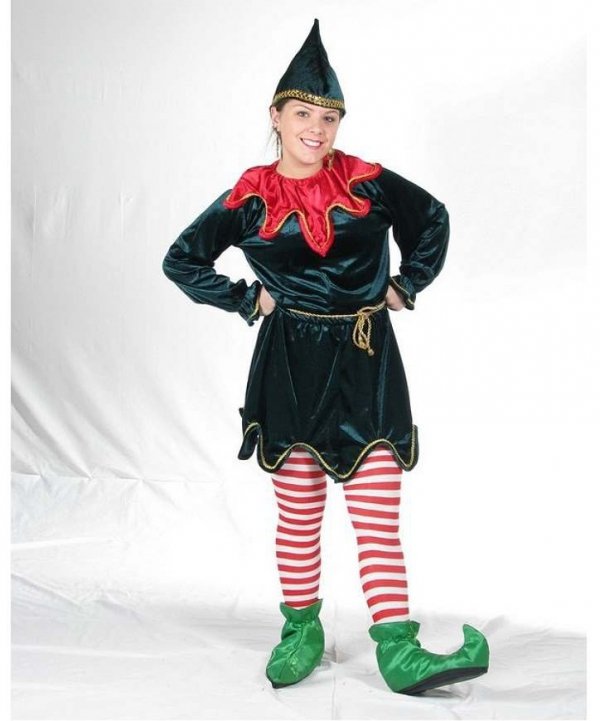 Profesjonalny strój pomocnczki Świętego Mikołaja - Pani Elf Deluxe 2