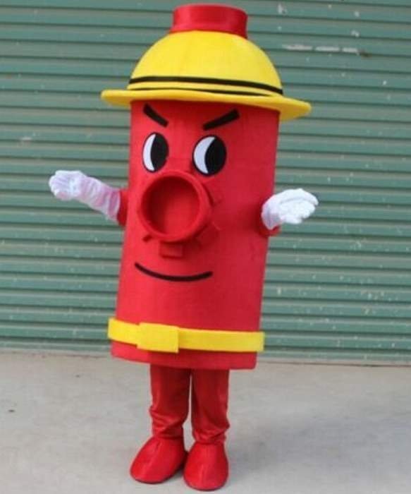 Strażacki hydrant Strój reklamowy Straży Pożarnej Chodząca maskotka Pluszak na event
