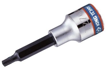 NASADKA DŁUGA 1/2'' Z KOŃCÓWKĄ TORX Z OTWOREM T40 x 80mm KING TONY