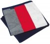 ręcznik plażowy KA121 navy white red grey, granatowy czerwony, biały, szary