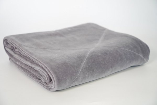 Koc kosmetyczny welurowy popiel