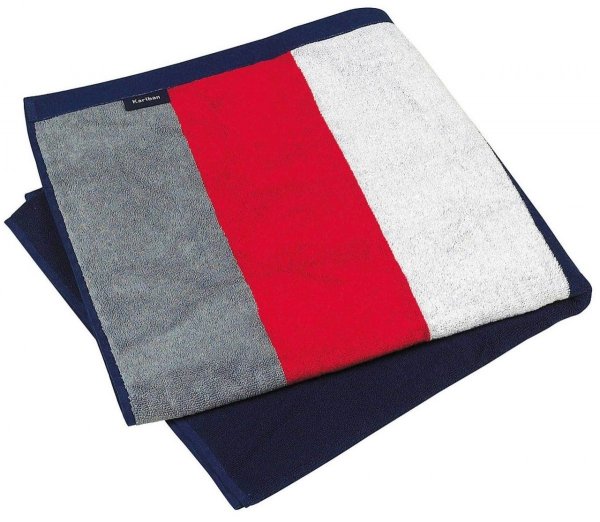 ręcznik plażowy KA121 navy white red grey, granatowy czerwony, biały, szary