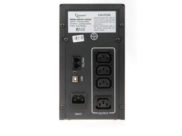 Gembird UPS POWER CUBE USB, RJ12X2 1200VA