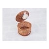 Szkatułka okrągła z pomponem (14cm) - sklep z wiklina - zdjęcie 1