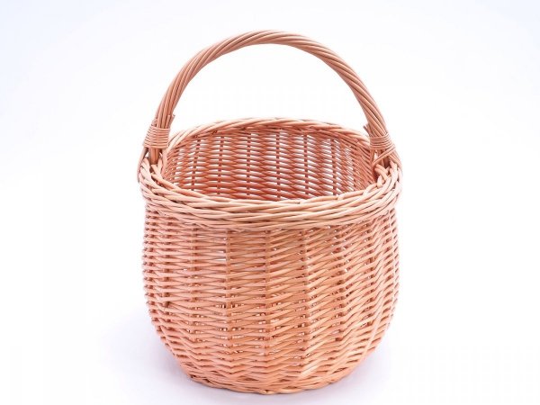 Kosz na zakupy Koszyk na grzybowy Wałkowy 45cm - sklep z wiklina - zdjęcie 2