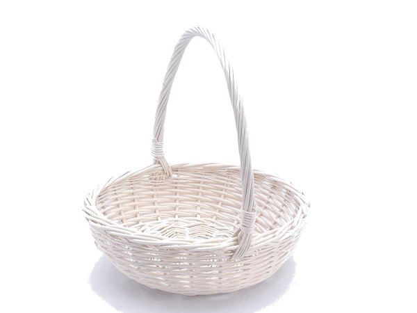 Koszyczek Wielkanocny Owocowy Biały 30cm - Sklep z wiklina - zdjęcie 