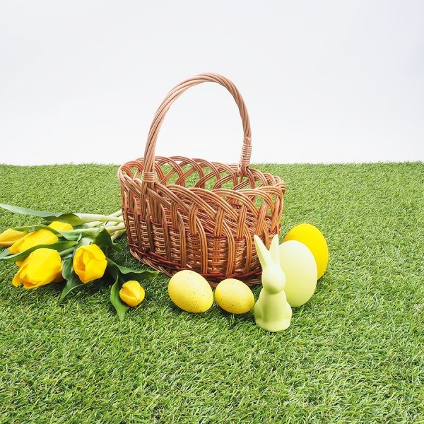Koszyczek Wielkanocny Owalny (Ażur/23cm) - Sklep z wiklina - zdjecie 1