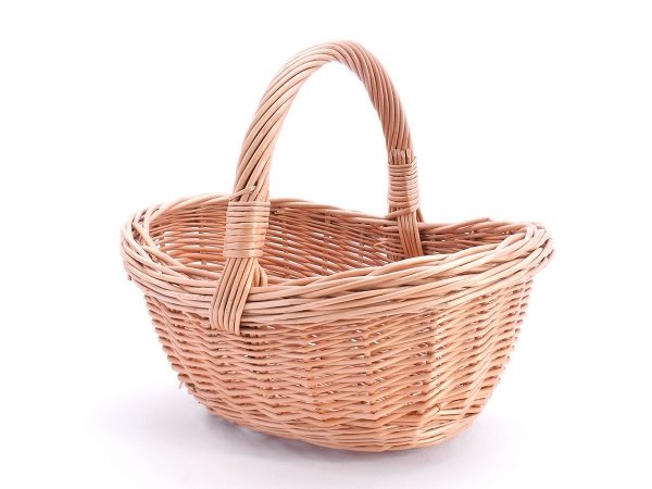Kosz Wiklinowy Wałkowy Owal 40cm - sklep z wiklina - zdjecie