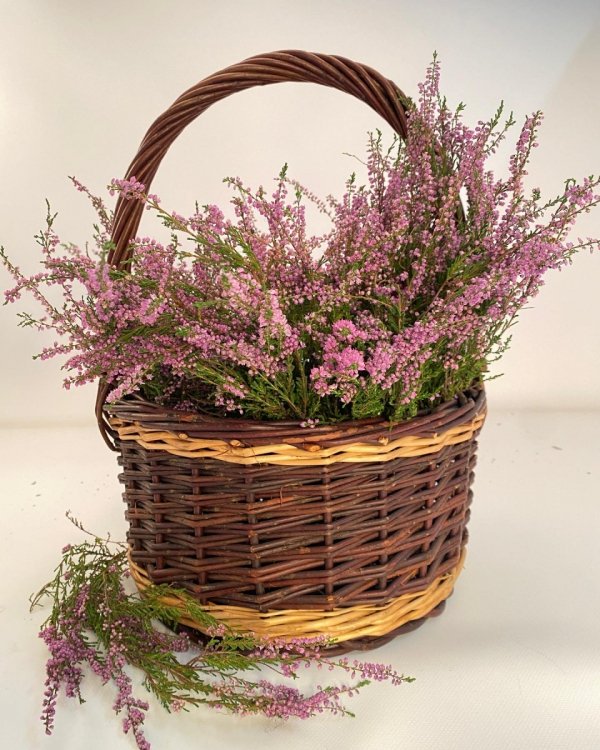 Osłonka na doniczkę z rączką 20cm - sklep z wiklina - zdjęcie 2