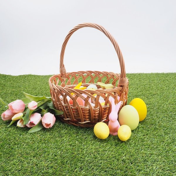 Koszyczek Wielkanocny Okrągły (Ażur/26cm) - Sklep z wiklina - zdjęcie 3