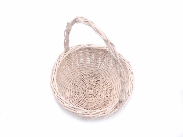 Koszyczek Wielkanocny Biały 21cm - Sklep z wiklina - zdjęcie 1