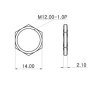 Nut M12 black