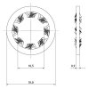 Serrated tooth washer M10, stainless steel