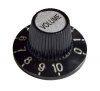 Knob guitar vintage, black 'VOLUME'