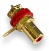 Gniazdo RCA czerwone izolowane CMC Gold