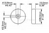 Nóżka gumowa 38x10mm