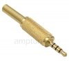 Wtyk Jack stereo 3,5mm Gold, odgiętka, 4pin (mikrofon)