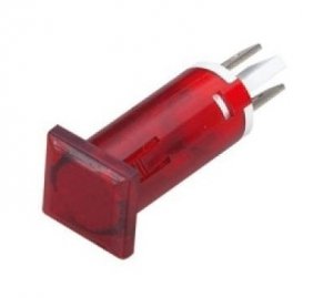Indicator Lamp, red, x12b, LED 6V