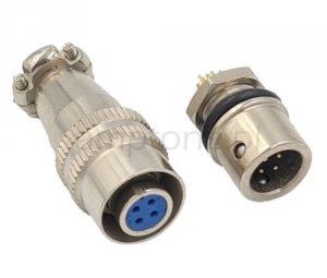 Socket 4pin DIN jack + plug, 8mm