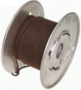 Wire solid core brown 22AWG (0,35mm2)