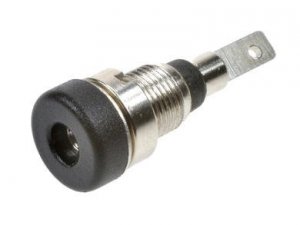 Banana jack 2mm bkack chrom