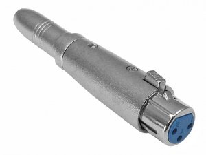 Adapter XLR męski 3p, gniazdo jack 6,3mm