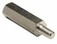 Tuleja dystansowa niklowana M3 x 10mm z/w