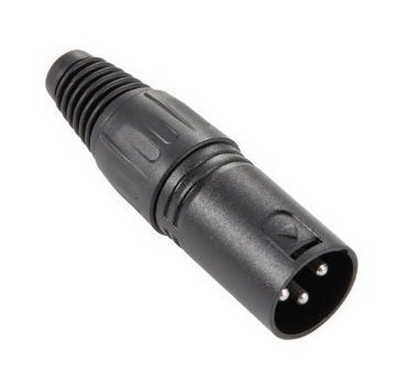 Plug - XLR male 3pin AH black