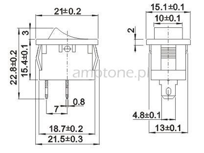 Switch rocker MRS101 yellow SPST