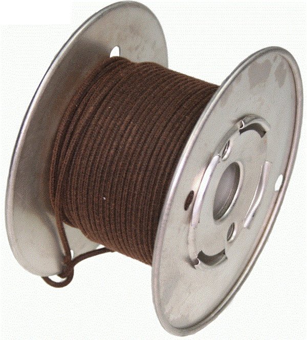 Wire solid core brown 22AWG (0,35mm2)