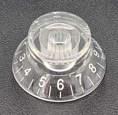 Knob guitar Les Paul style, clear