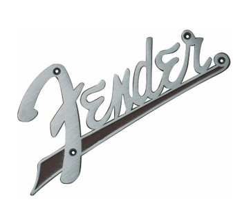 Logo Fender Flat amp, czarne