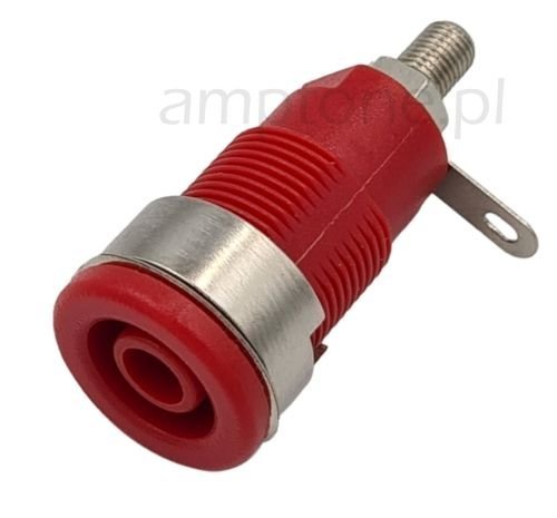 Gniazdo bananowe 4mm czerwone BG11