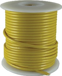 Kabel jednożyłowy żółty 0,35mm2 Hook-up