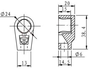 Kapturek 14mm ceramiczny