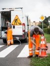 Spodnie do pasa wodoochronne ostrzegawcze 4186 Aj Group - PROS