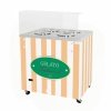 Dystrybutor do lodów | witryna do lodów | konserwator | retro | 4 tub | okrągłe kuwety | 843x670x895 mm | GELATO POZETTI 4 BEIGE