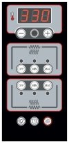 Piec do pizzy elektryczny Cuppone Donatello | dwukomorowy | panel cyfrowy | 6+6x35 | DN635L/2 CD