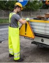 Spodnie ogrodniczki wodoochronne ostrzegawcze standard