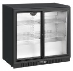 Barowa szafa chłodnicza  | chłodziarka podblatowa RQ-208SC | 2-drzwiowa | drzwi przesuwne | 205l