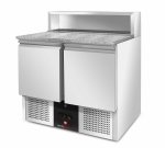 Stół chłodniczy do pizzy 2-drzwiowy RQPS900 | z blatem granitowym | 900x700x1067 mm