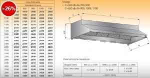 Okap przyścienny z oświetleniem lo 901 - 1700x1000