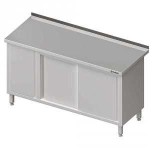 stół przyścienny z szafką (L),drzwi suwane 1700x700x850 mm