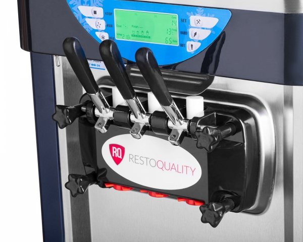 Maszyna do lodów włoskich | automat do lodów soft | nocne chłodzenie | 2 smaki + mix | niebieska | 2x6l | RQ208C-B