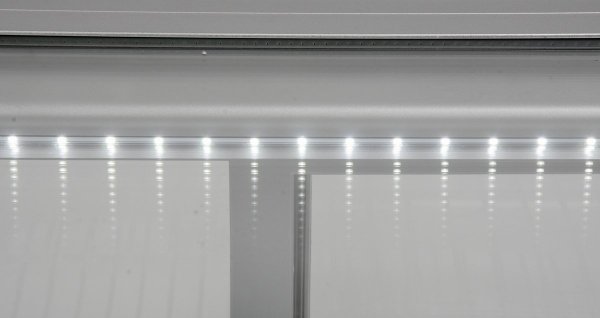 WITRYNA CHŁODNICZA 120L 68x56x66 SREBRNA