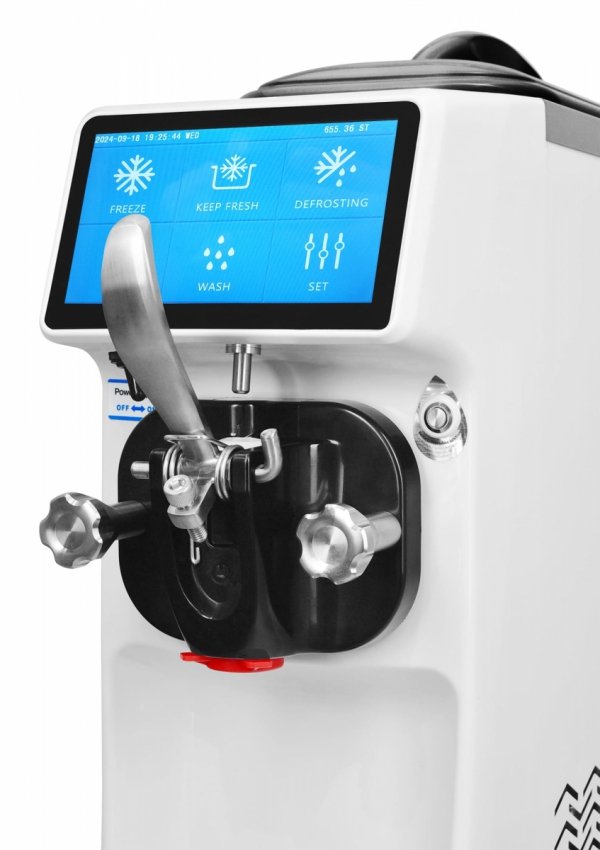 Maszyna do lodów włoskich RQ16E PRO | 1 smak | pompa napowietrzająca | nocne chłodzenie | duży wyświetlacz | nastawna | 6l