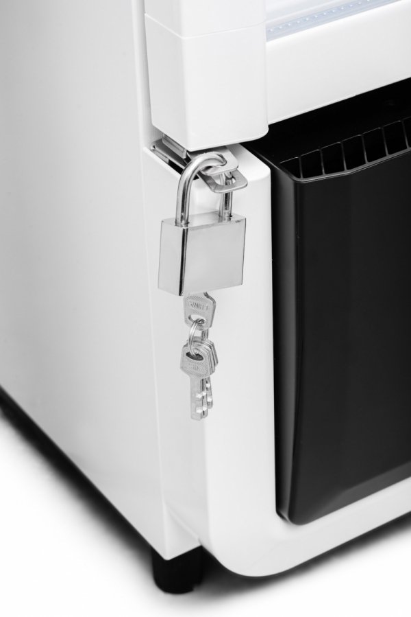 Szafa chłodnicza przeszklona biała RQ380 | 595x600x1870 mm | 377 l