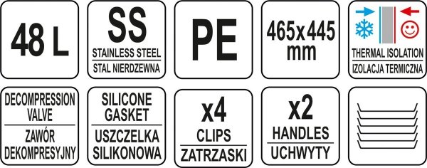 TERMOS TRANSPORTOWY OKRĄGŁY 48L